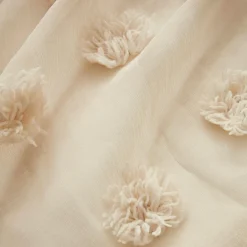 Voilage|EMINZA Voilage oeillets pompons (180 x 240 cm) Suzie Beige