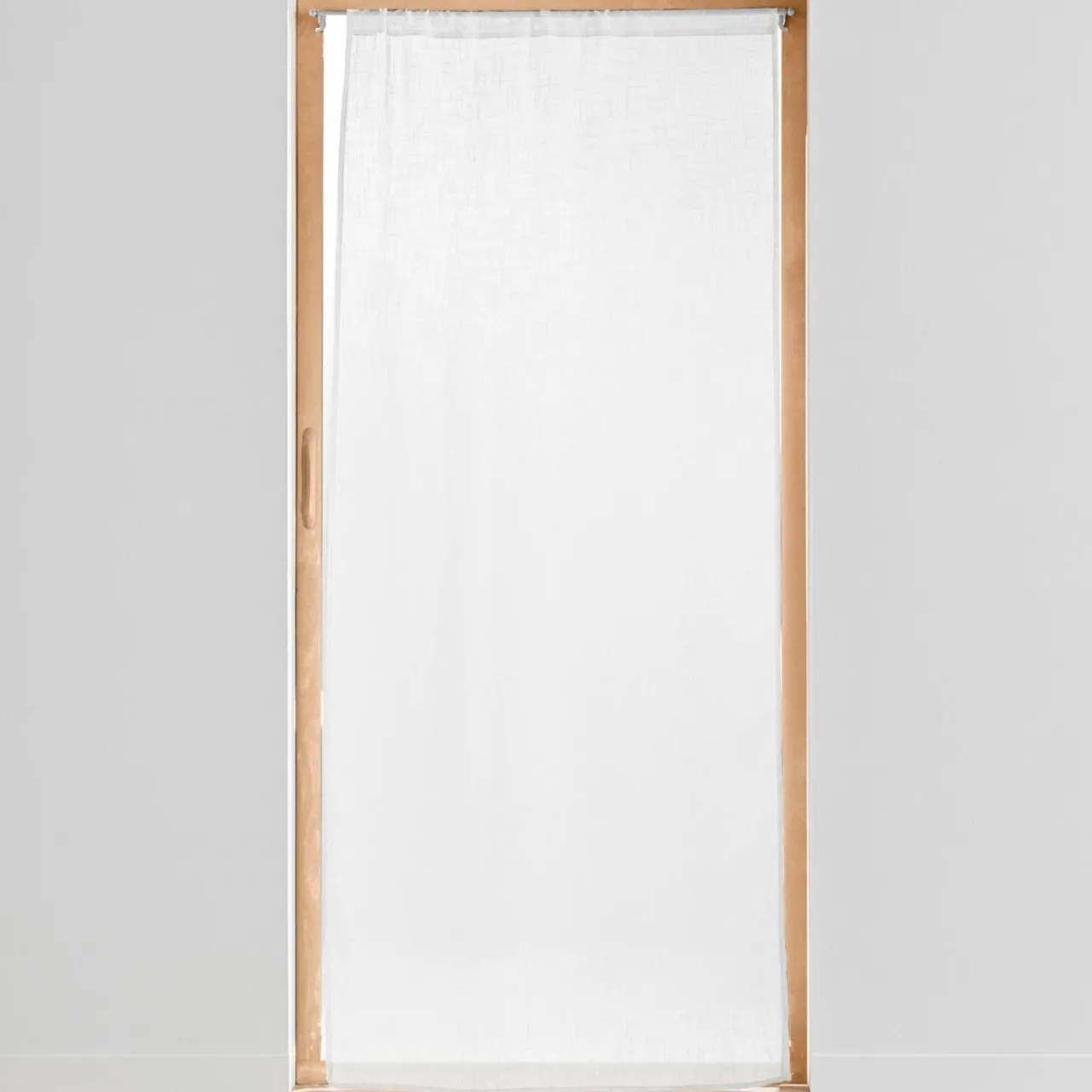 Voilage|douceur d'intu017drieur Voilage passe tringle effet lin tissé (90 x 200 cm) Haltona Blanc